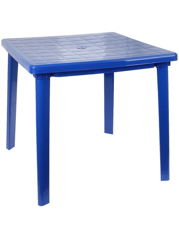 Стол квадратный, размер 80 х 80 х 74 см, цвет синий