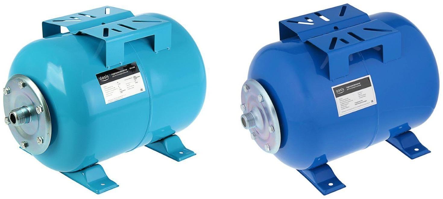 Гидроаккумулятор Oasis GH-24N, для систем водоснабжения, горизонтальный, 24 л