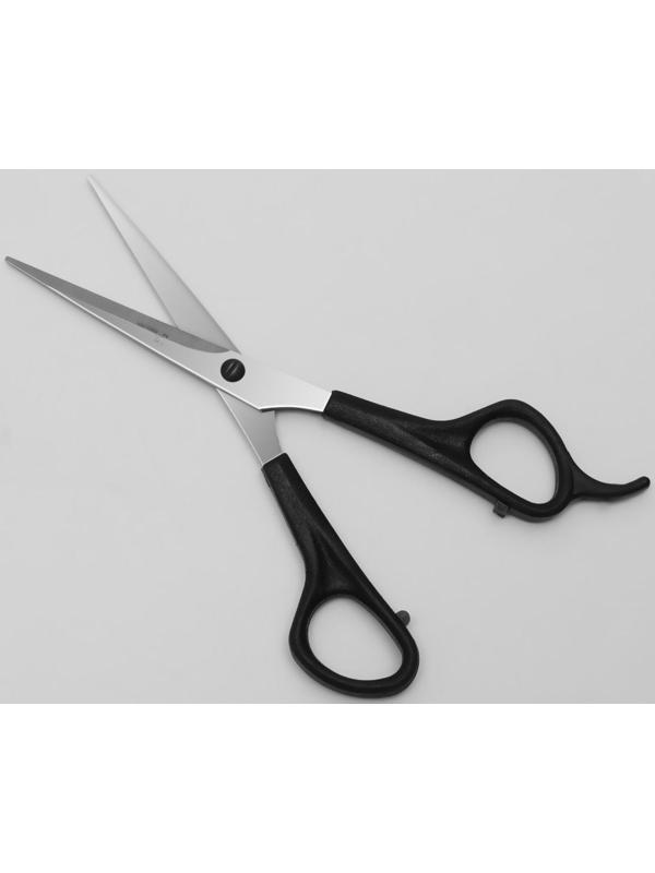 Ножницы парикмахерские, с упором, лезвие — 5,5 см, цвет чёрный, Н-045-01