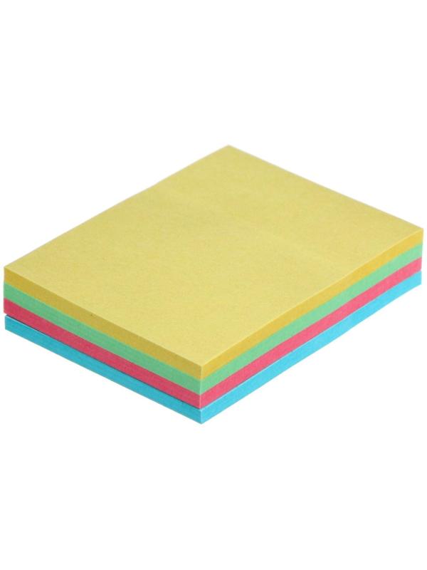 Блок с липким краем, 51 x 38 мм, 100 листов, 4 цвета, пастель