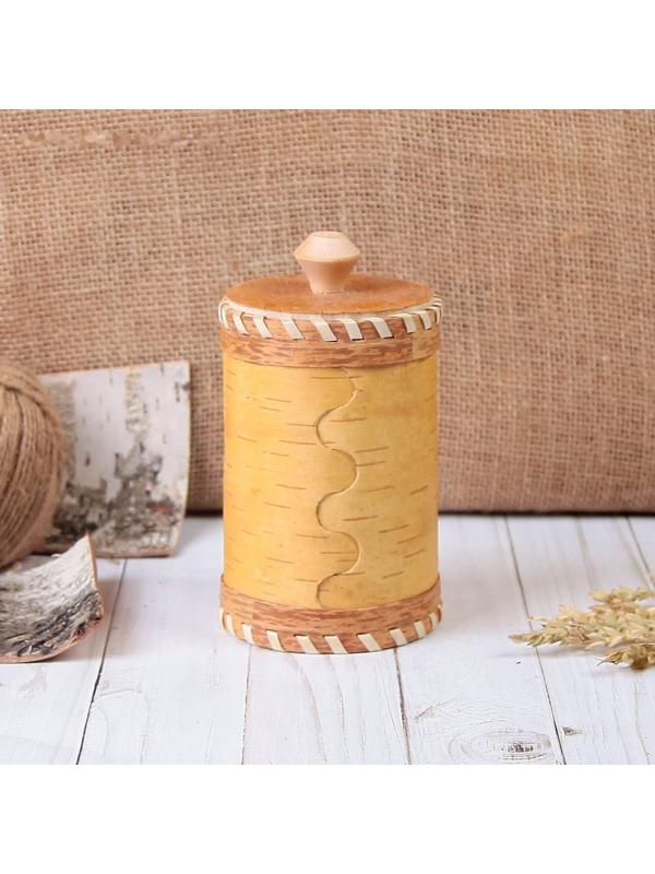 Туес «Белки», 8×8×14 см, береста