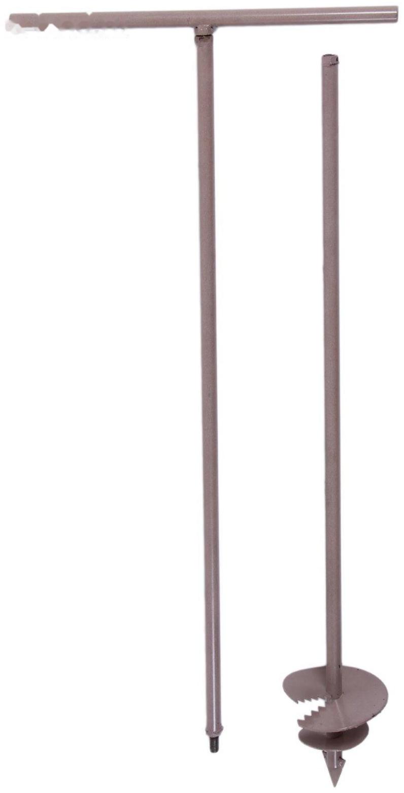 Бур садовый, шнековый, d = 150 мм, длина 2 м, цвет МИКС