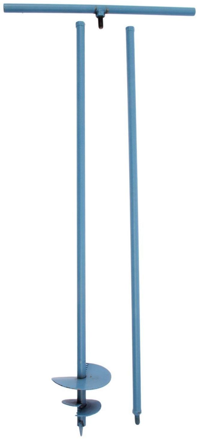 Бур садовый, шнековый, d = 150 мм, длина 2 м, цвет МИКС