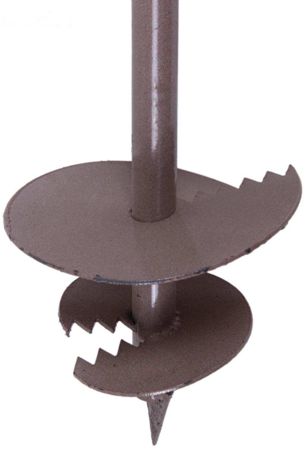 Бур садовый, шнековый, d = 150 мм, длина 2 м, цвет МИКС