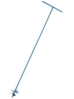 Бур садовый, шнековый, d = 150 мм, длина 2 м, цвет МИКС