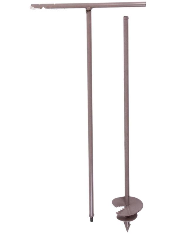 Бур садовый, шнековый, d = 150 мм, длина 2 м, цвет МИКС