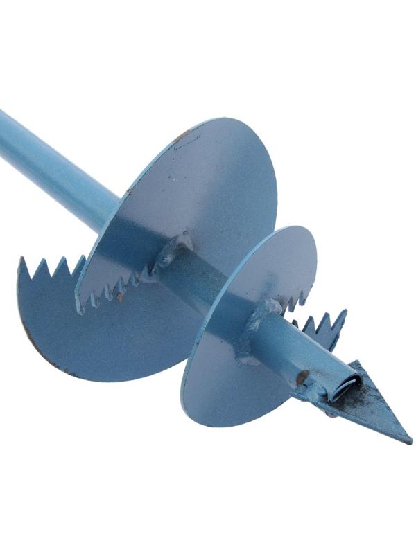 Бур садовый, шнековый, d = 150 мм, длина 2 м, цвет МИКС