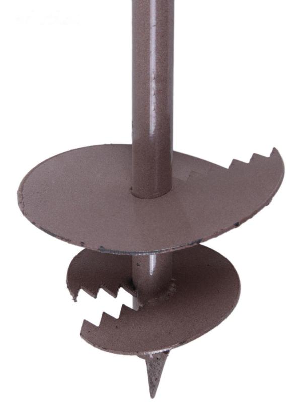 Бур садовый, шнековый, d = 150 мм, длина 2 м, цвет МИКС