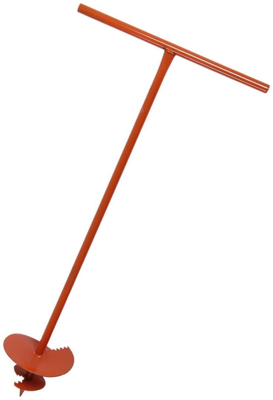 Бур садовый, шнековый, d = 200 мм, длина 1 м, цвет МИКС