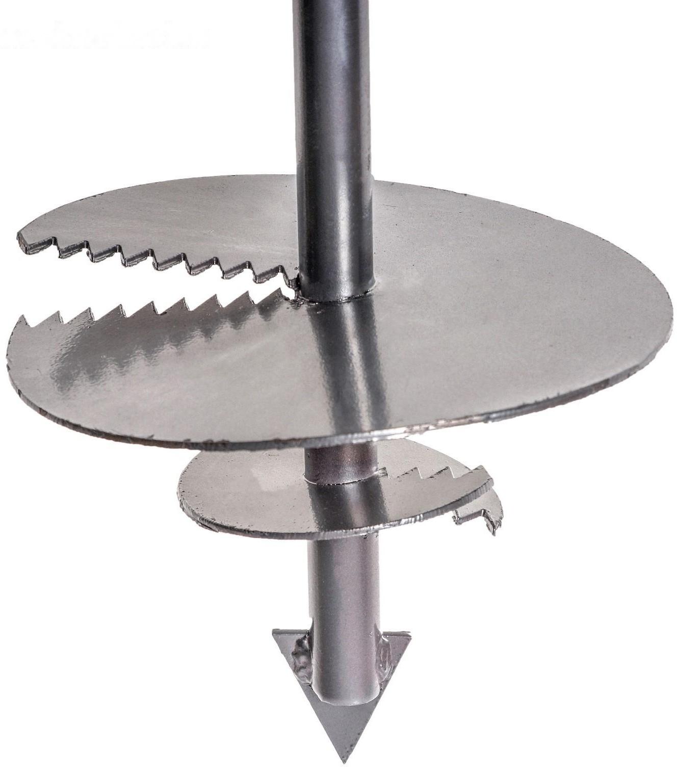 Бур садовый, шнековый, d = 200 мм, длина 1 м, цвет МИКС