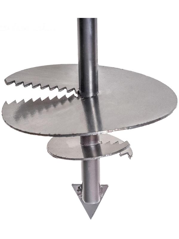 Бур садовый, шнековый, d = 200 мм, длина 1 м, цвет МИКС