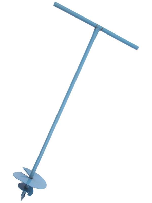 Бур садовый, шнековый, d = 200 мм, длина 1 м, цвет МИКС