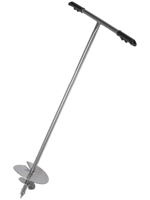 Бур садовый, шнековый, d = 200 мм, длина 1 м, цвет МИКС