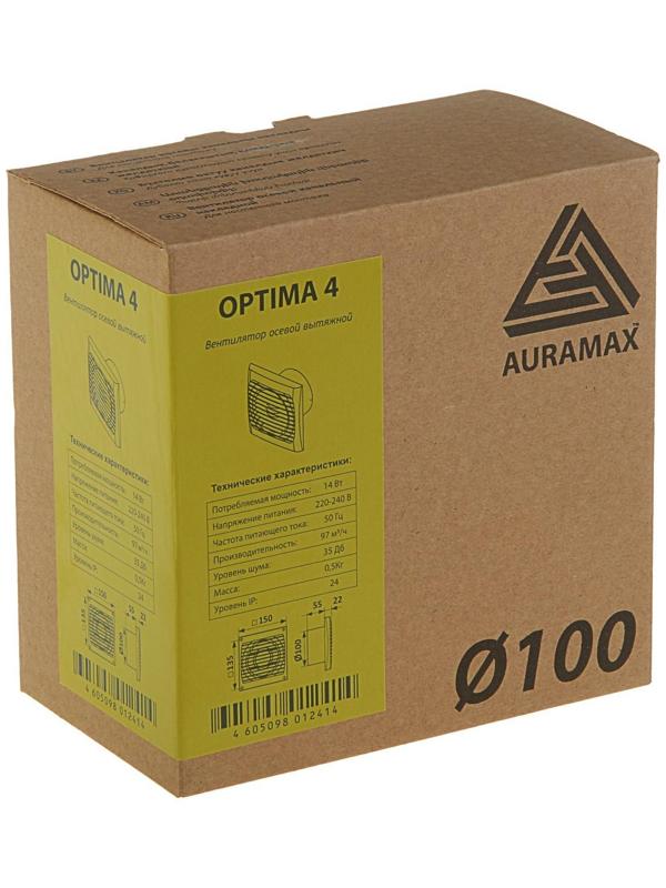 Вентилятор вытяжной AURAMAX OPTIMA 4, 150х150 мм, d=100 мм, 220‒240 В