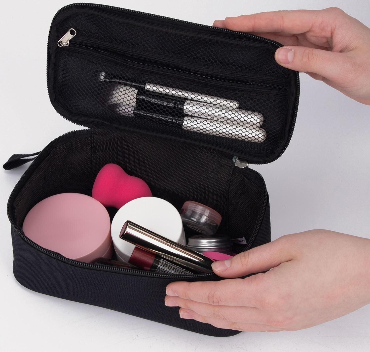Косметичка на молнии, цвет чёрный