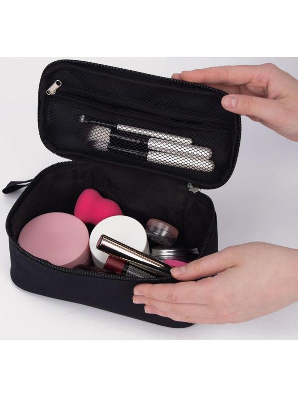 Косметичка на молнии, цвет чёрный