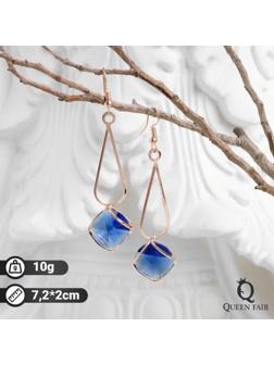 Серьги висячие со стразами 