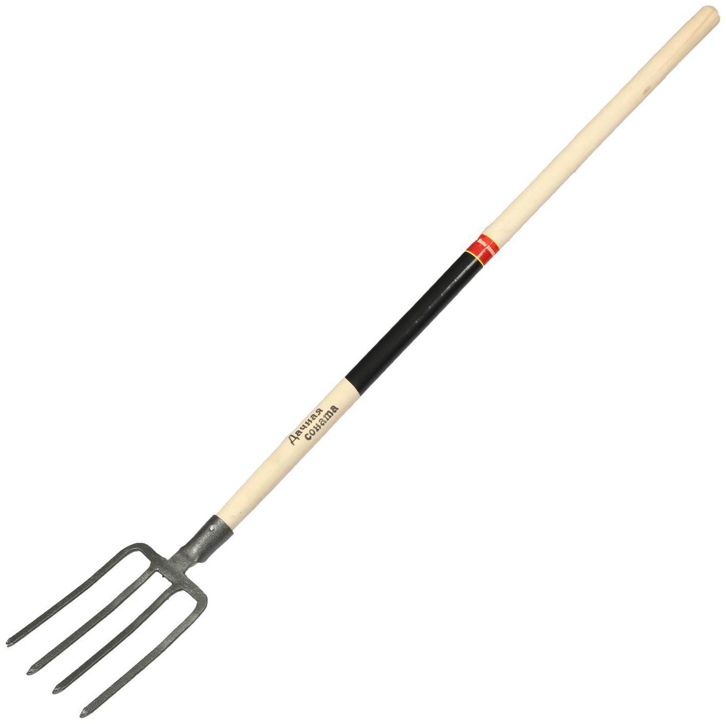 Вилы копальные, 4-рогие, деревянный черенок