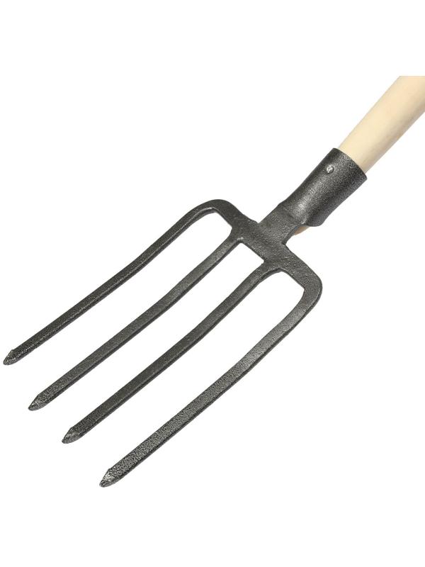 Вилы копальные, 4-рогие, деревянный черенок
