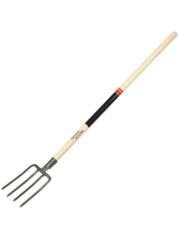 Вилы копальные, 4-рогие, деревянный черенок