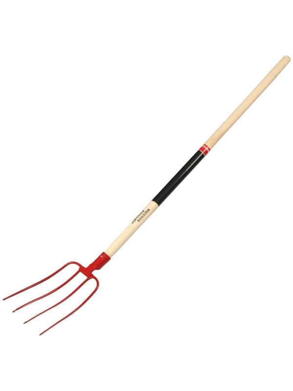Вилы навозные, 4-рогие, деревянный черенок