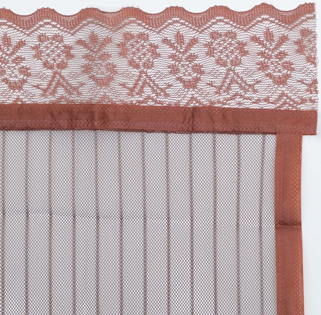 Сетка антимоскитная для дверей, 90 × 210 см, на магнитах, цвет коричневый