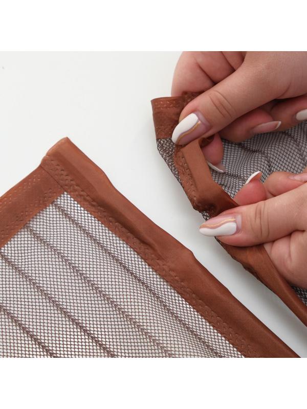 Сетка антимоскитная для дверей, 90 × 210 см, на магнитах, цвет коричневый