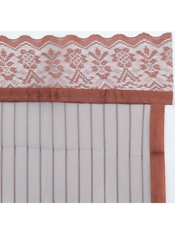 Сетка антимоскитная для дверей, 90 × 210 см, на магнитах, цвет коричневый