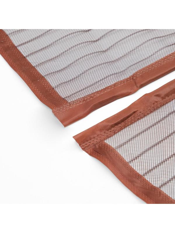 Сетка антимоскитная для дверей, 90 × 210 см, на магнитах, цвет коричневый
