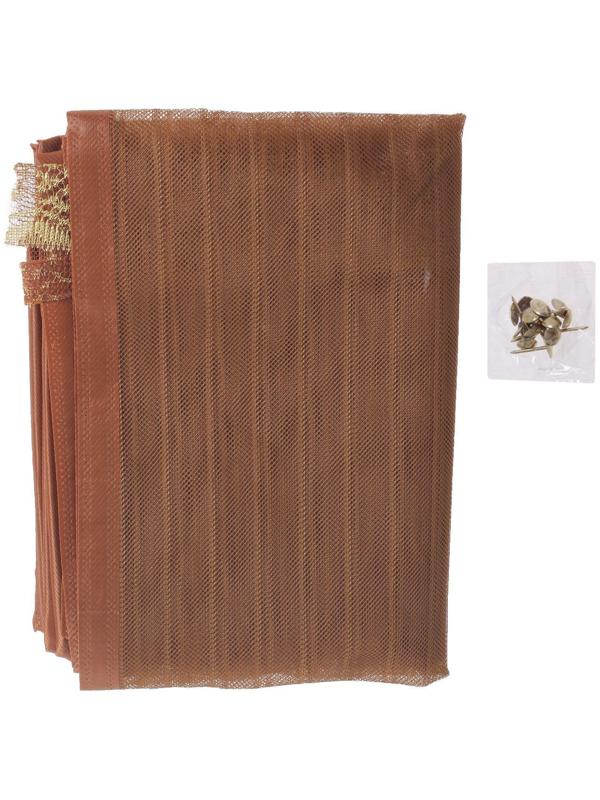 Сетка антимоскитная для дверей, 90 × 210 см, на магнитах, цвет коричневый