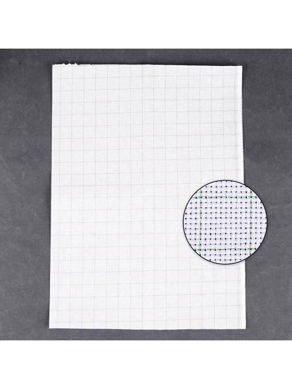 Канва для вышивания, в клетку, №14, 30 × 40 см, цвет белый