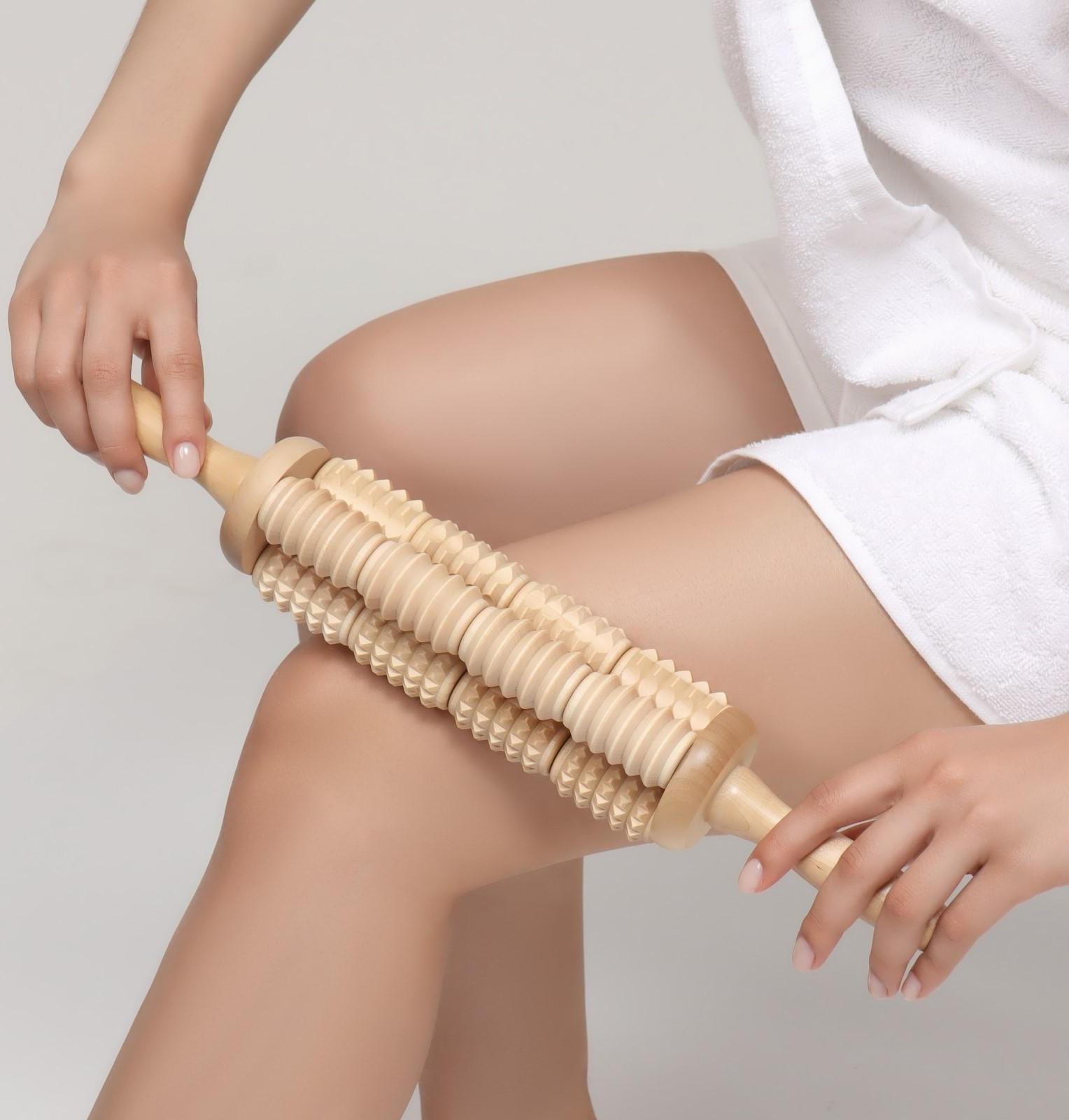 Массажёр для спины «Кукуруза», d 6,5 × 42 см, деревянный