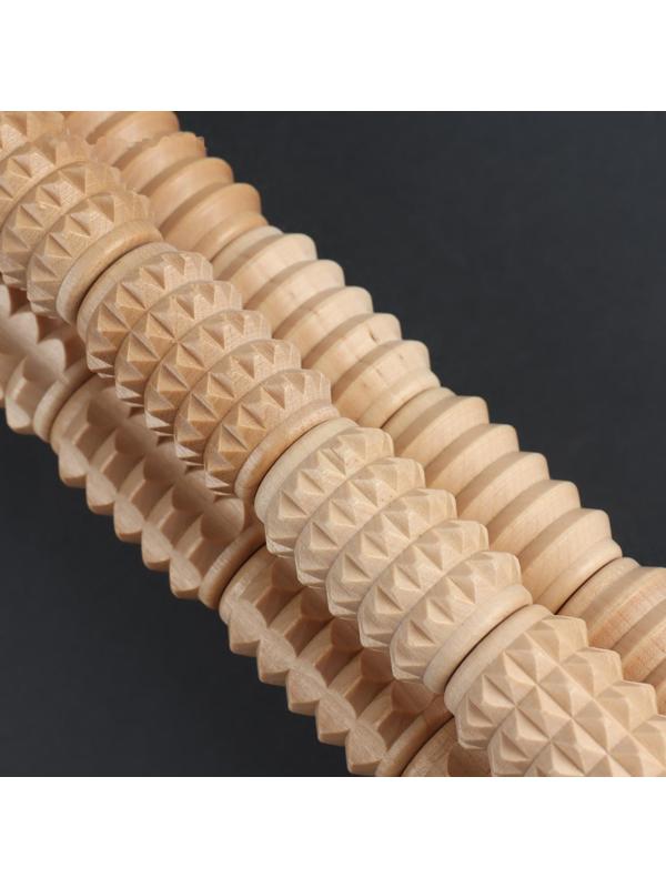 Массажёр для спины «Кукуруза», d 6,5 × 42 см, деревянный