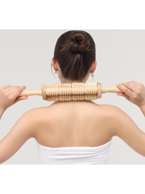 Массажёр для спины «Кукуруза», d 6,5 × 42 см, деревянный