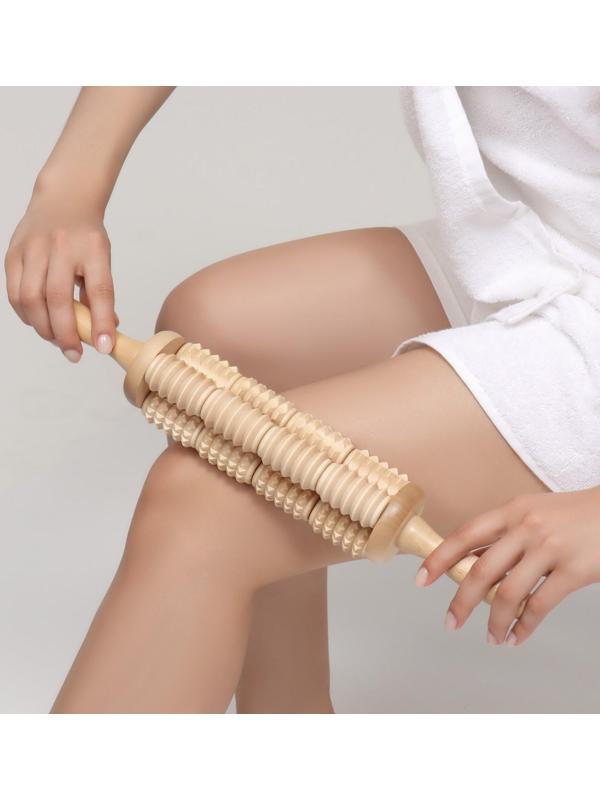 Массажёр для спины «Кукуруза», d 6,5 × 42 см, деревянный