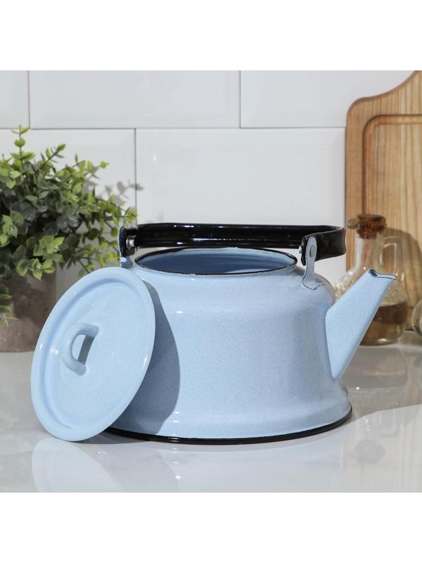 Чайник, 3,5 л, закатное дно, индукция, цвет голубой