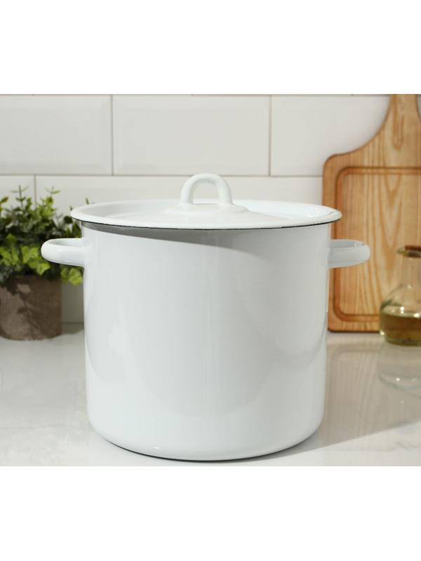 Кастрюля без деколи, 5,5 л, индукция, цвет белый