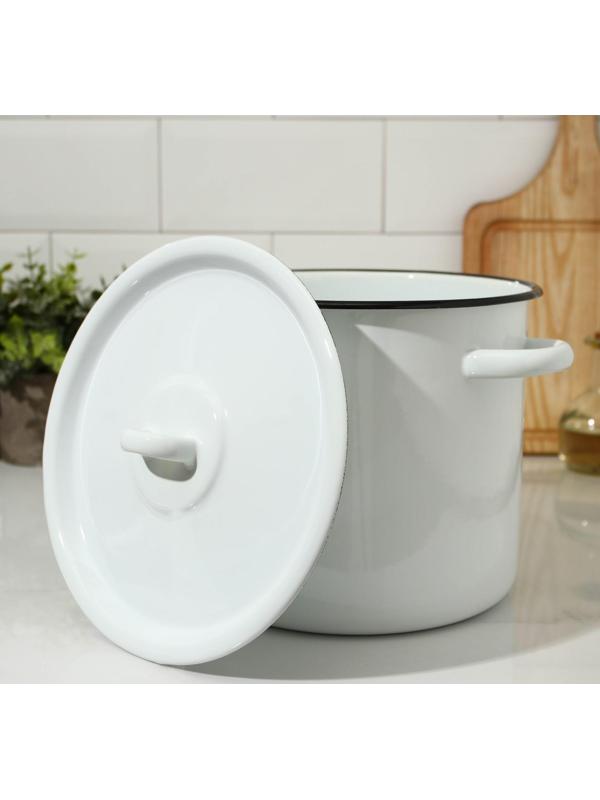 Кастрюля без деколи, 5,5 л, индукция, цвет белый