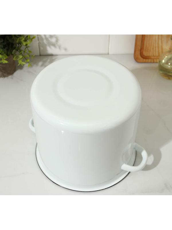 Кастрюля без деколи, 5,5 л, индукция, цвет белый