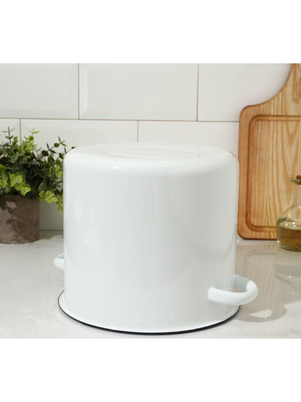 Кастрюля без деколи, 5,5 л, индукция, цвет белый