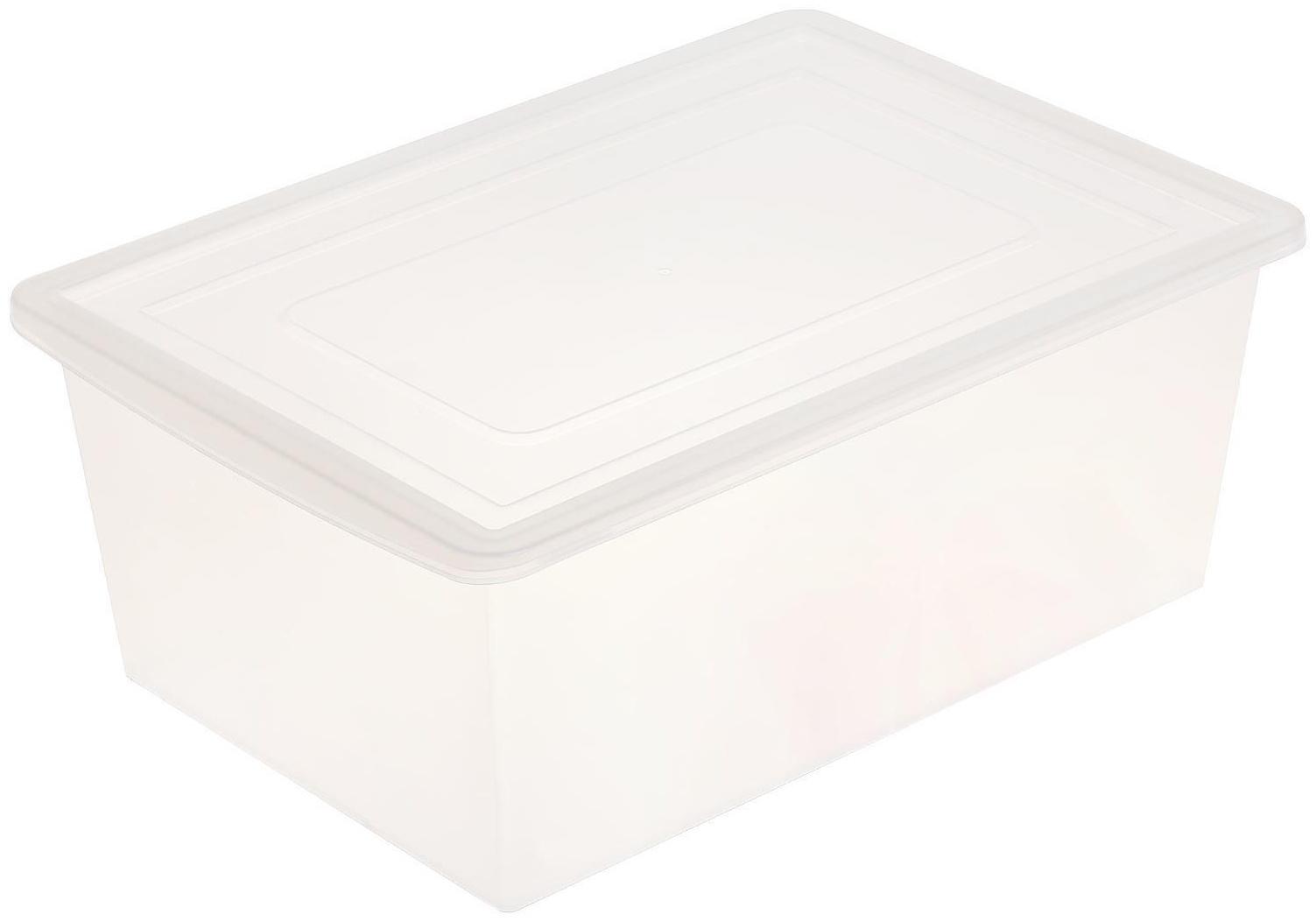 Ящик универсальный для хранения с крышкой, объём 30л, цвет прозрачно-матовый