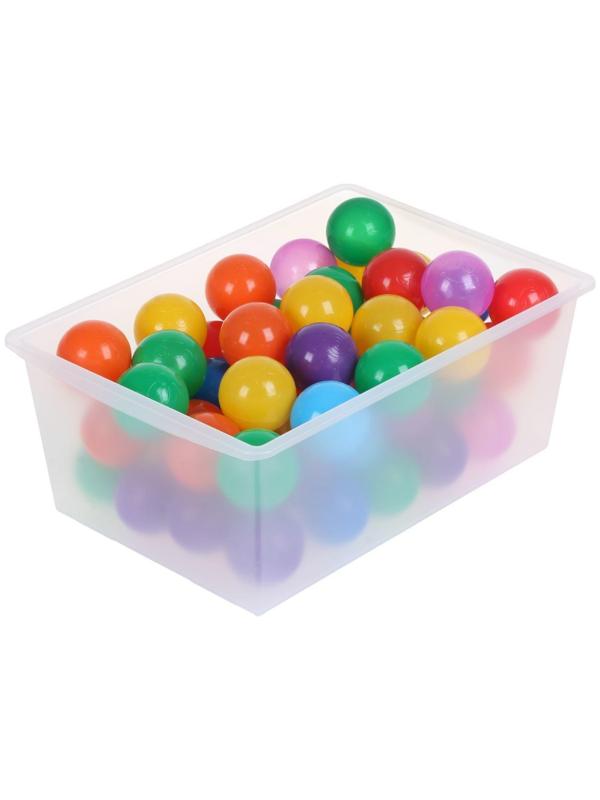 Ящик универсальный для хранения с крышкой, объём 30л, цвет прозрачно-матовый