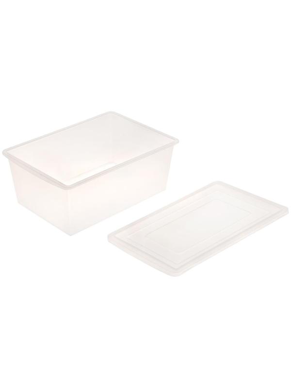 Ящик универсальный для хранения с крышкой, объём 30л, цвет прозрачно-матовый