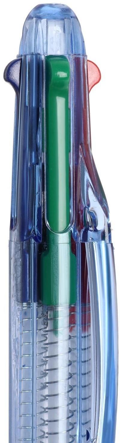 Ручка шариковая, автоматическая, 4-х цветная, МИКС