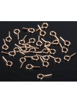 Держатель для кулона клеевой, 7 х 3 мм (набор 30шт), цвет золото