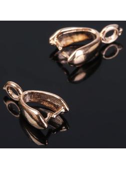 Держатель для кулона, цвет золото, 11*7 мм (набор 5шт)