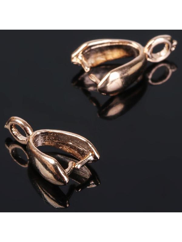 Держатель для кулона, цвет золото, 11*7 мм (набор 5шт)