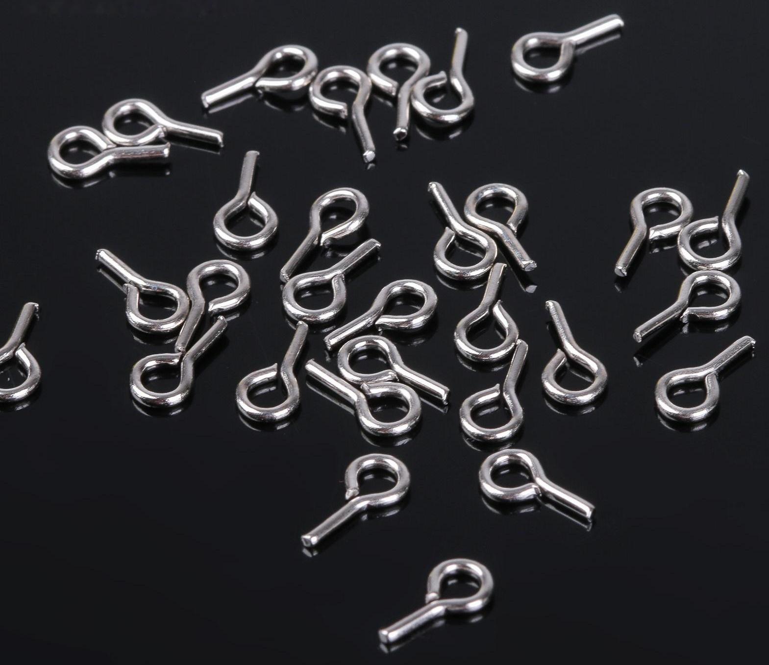 Держатель для кулона клеевой, 7*3 мм (набор 30шт), цвет серебро