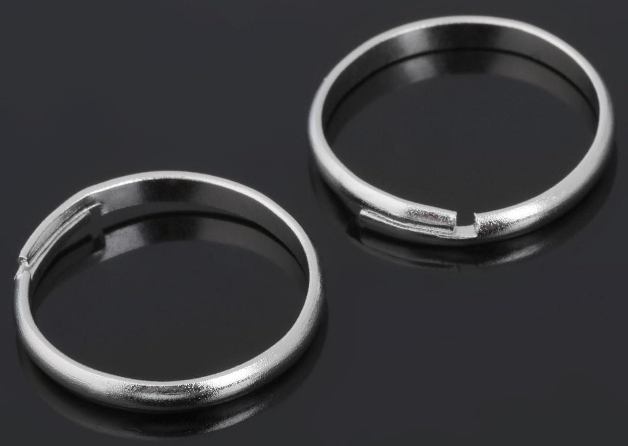 Основа для кольца регулируемая (набор 5 шт), цвет серебро