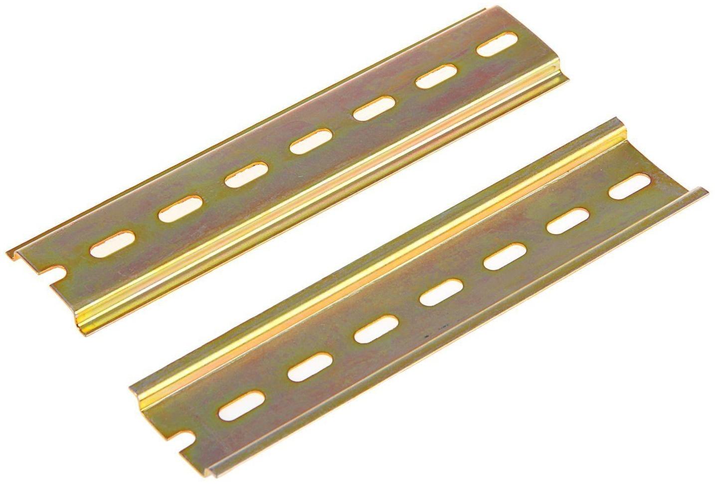 DIN-рейка L 150, оцинкованная, цвет желтый, в упаковке 100 шт.